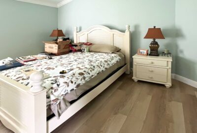 Before with room painted, nothing else, guest room of a Gardenia model, Interior Design - by Ruth Dyer.