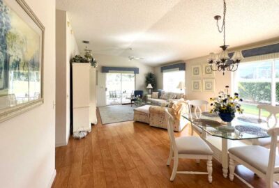 dark cornice boards, courtyard villa, Home Décor by Ruth Dyer - in the Villages of Florida.