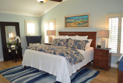 Bedroom with Blue Accents