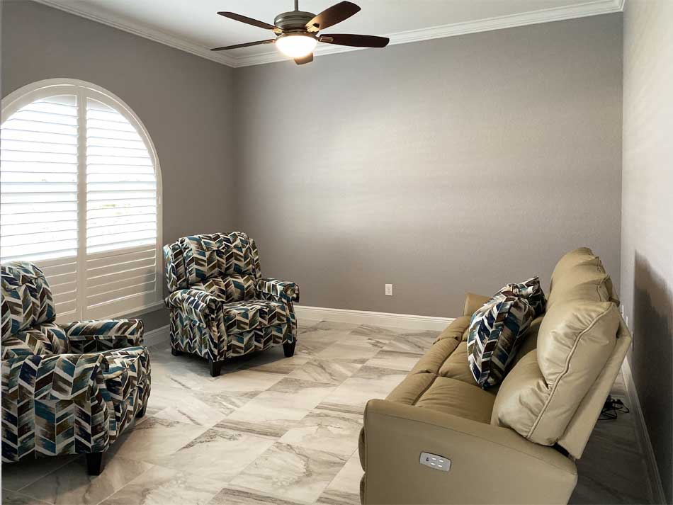Before Image of Tropical Sunrise Room.  Finishing Touch - Home Décor by Ruth Dyer