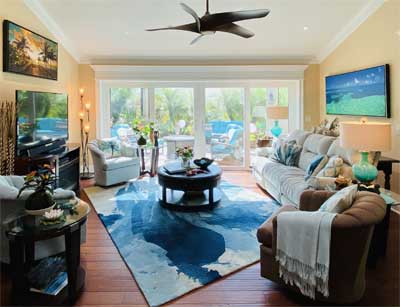 After Image shows the Lush Lanai - Interior Design - Home Décor by Ruth Dyer