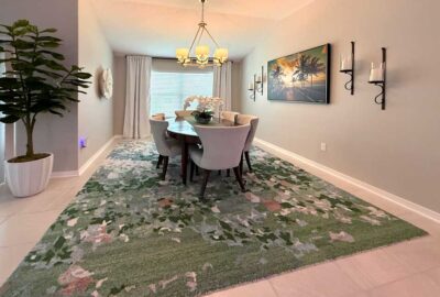 After is elegant and inviting, dining room of a Putnum model, Interior Design - by Ruth Dyer.