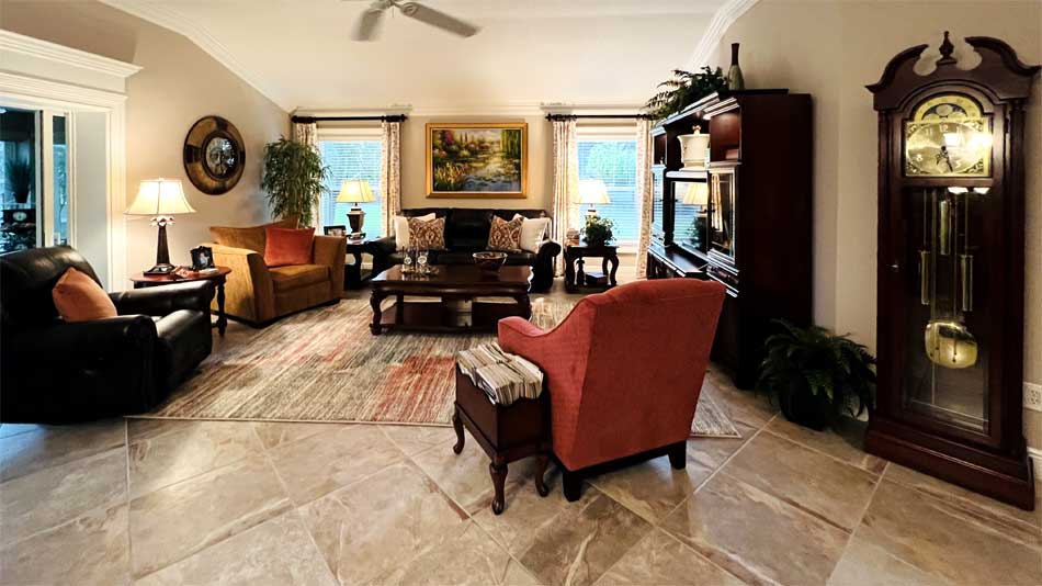 Interior Design - in the Villages of Florida, Living-room, Gardenia Model.