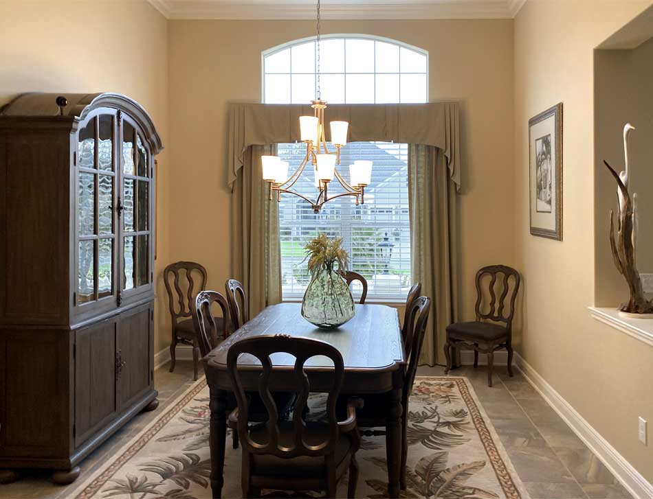 Before Image of St. Charles Dining Room - Interior Design - in the Villages of Florida.