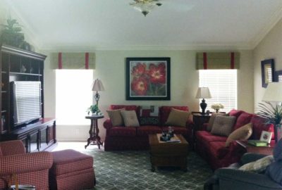 Before Image of Gardenia model Living Room - in the Villages of Florida.