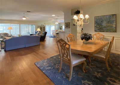 After Image of Lantana model living room- Interior Design - in the Villages of Florida.