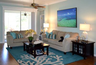 Before with the old couches - Interior Design - in the Villages of Florida.