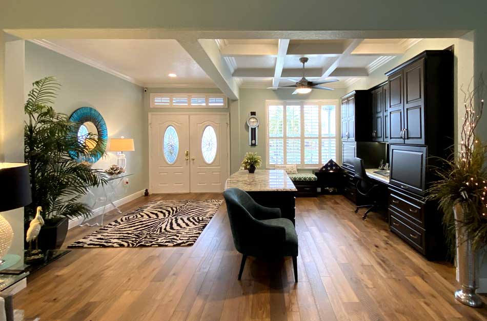 Picture of the office and foyer - Interior Design - in the Villages of Florida.