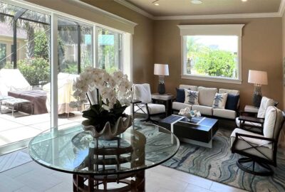 Seating area is Comfortable and Inviting, Lanai, Interior Design - in the Villages of Florida.