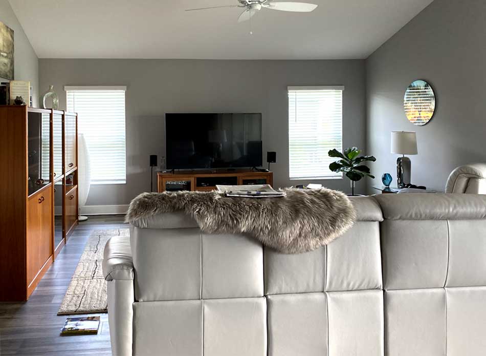 Closed off Begonia model living room - Interior Design - in the Villages of Florida.