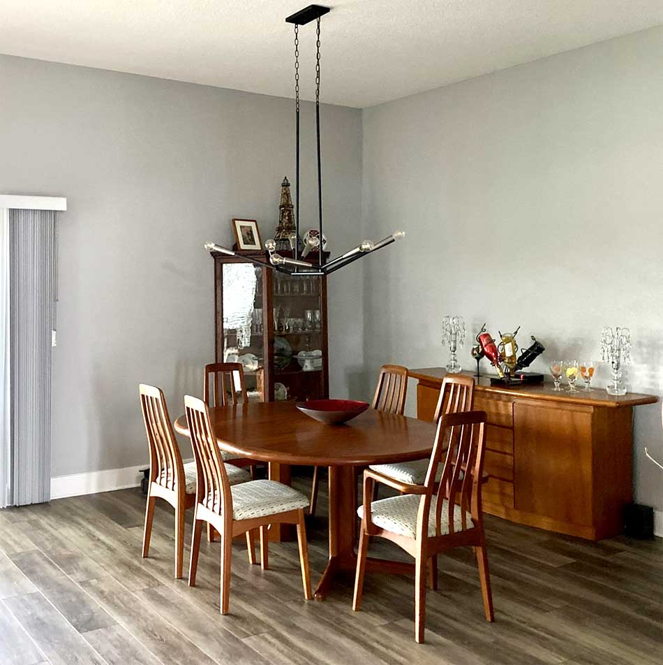 Dining room with three small pieces - Interior Design - in the Villages of Florida.