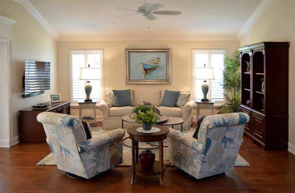 After image is Light Bright and Airy, Gardenia model living room