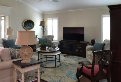 Before of Gardenia model living room - Home Décor by Ruth Dyer - in the Villages of Florida.