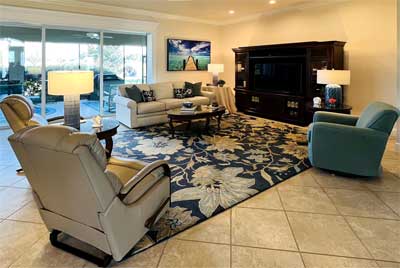 living room, Sanibel Model - Home Décor by Ruth Dyer - in the Villages of Florida, 