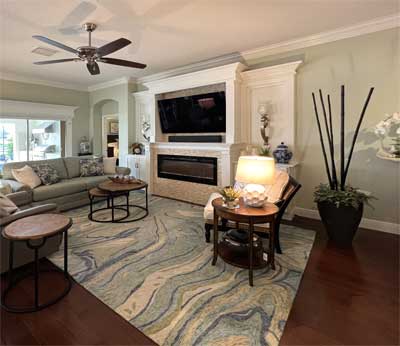 freshen up the space, Home Décor by Ruth Dyer - in the Villages of Florida, living room, Iris model.