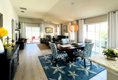 After looks finished and bright, Siesta model, Home Décor by Ruth Dyer - in the Villages of Florida.