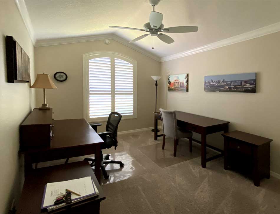 Before, a Dual Office Space, Family members visiting, Home Décor by Ruth Dyer - in the Villages of Florida.