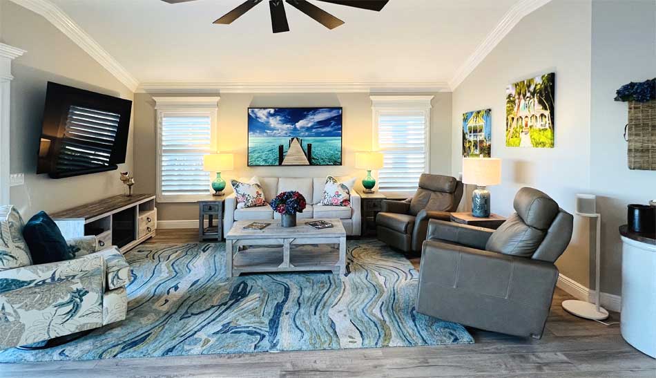 Looks Open Bright and Farmhouse Coastal, Home Décor by Ruth Dyer - in the Villages of Florida.