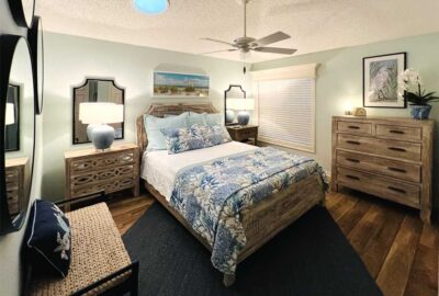 Filled with layered blue and it pops, Bedrooms, Home Décor by Ruth Dyer - in the Villages of Florida.