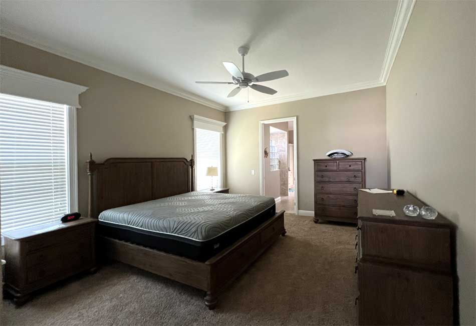 Before, painted tan walls and the room is dark, Interior Design - Home Décor by Ruth Dyer.