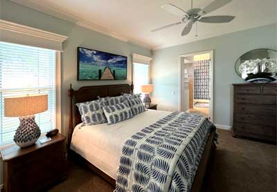 Bright and Inviting, Guest-room of a St. Charles model, Interior Design - in the Villages of Florida.