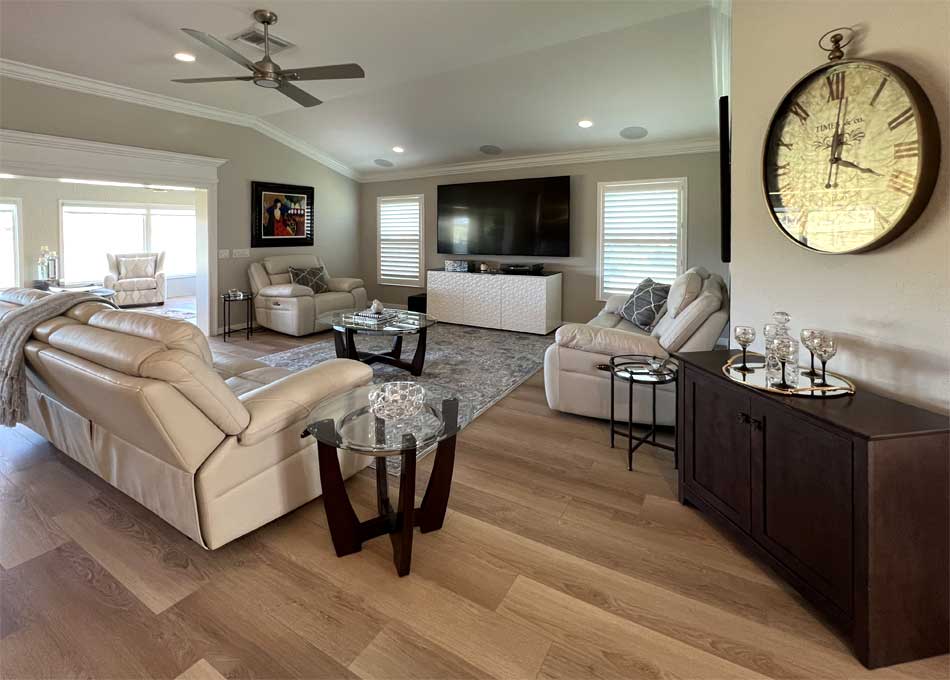 Flooring in the Living-room looks great, vinyl flooring, Interior Design - Home Décor by Ruth Dyer.