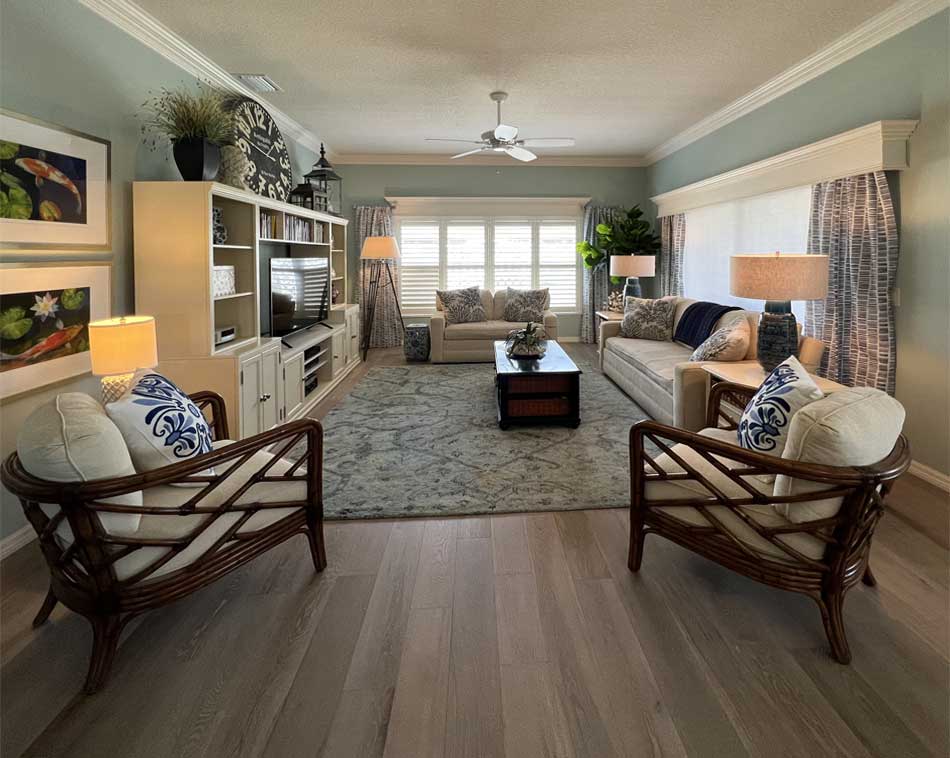 Living-room with some examples, Home Décor by Ruth Dyer - in the Villages of Florida.