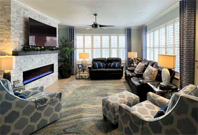 The finished product, one year later, Living-rooms, Interior Design - in the Villages of Florida.