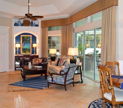 Grandview Model - when textiles and architecture collide, Home Décor by Ruth Dyer - in the Villages of Florida.