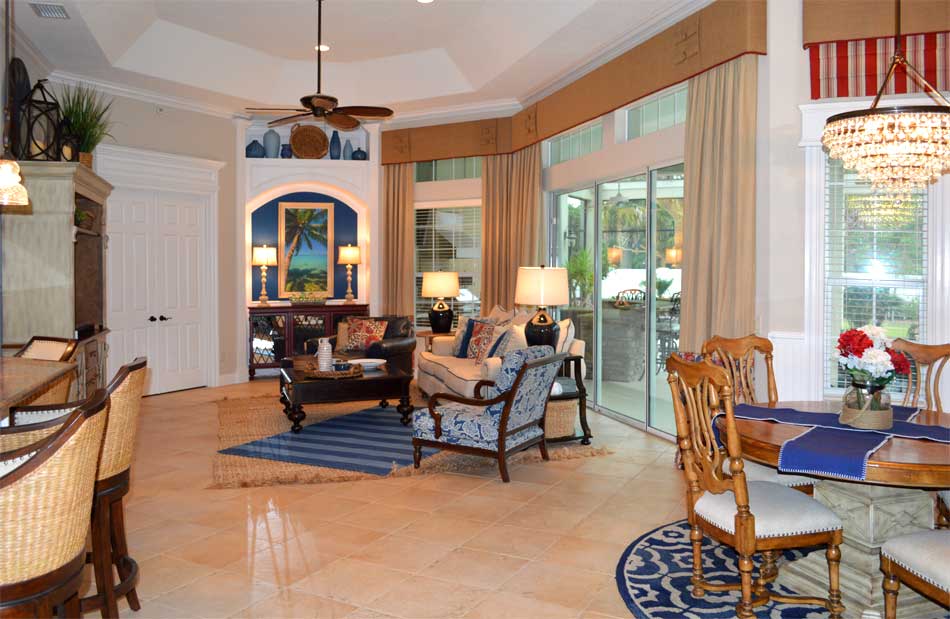 One more shot of the Living room, Grandview Model, Living-Room, Interior Design - in the Villages of Florida.