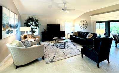 Transitional Style after-image, transitional style, living room of Gardenia model, Interior Design - by Ruth Dyer.