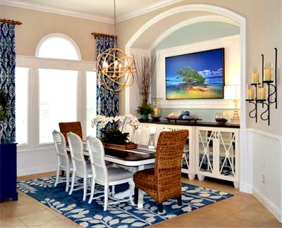 Side panels with molding used to accent the arch, Interior Design - Home Décor by Ruth Dyer.