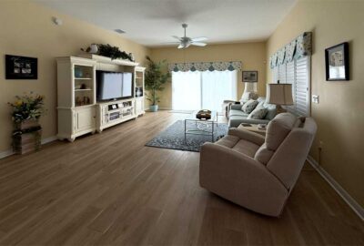 Before the rugs, room was yellow and blue, Interior Design - Home Décor by Ruth Dyer.