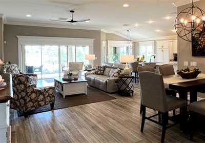 Inviting and the white pops, Interior Design - in the Villages of Florida.