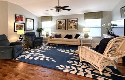 Looks complete and highlights the homeowners art work, Finishing Touch - by Ruth Dyer.