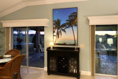 large sunset photograph the blends with the actual sunset. large sunset photograph the blends with the actual sunset, Ivy model, Dining room, Finishing Touch - by Ruth Dyer.