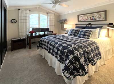 After is functional and inviting, Lily model guest room, Interior Design - in the Villages of Florida.