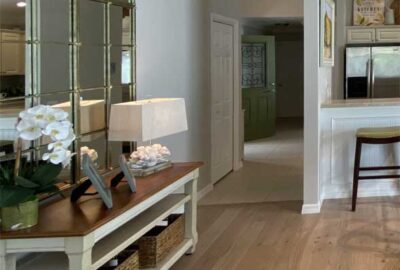 Tile abutting to hardwood, Home Décor by Ruth Dyer - in the Villages of Florida.