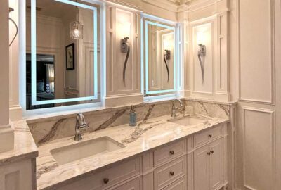 Lighting Illuminated, Bathroom with layered lighting. Bathroom with layered lighting, Interior Design - in the Villages of Florida.