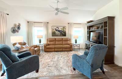 Light Bright and Inviting ! Light and Bright and Inviting, living room of a Begonia model.