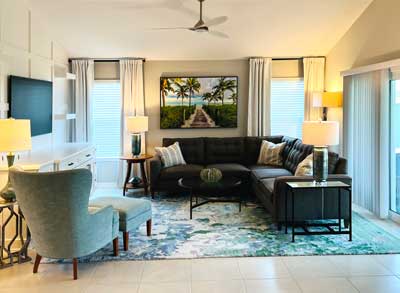 The room is open and inviting, Interior Design - by Ruth Dyer.