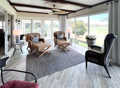 so inviting and so stylish with wicker, Interior Design - in the Villages of Florida.