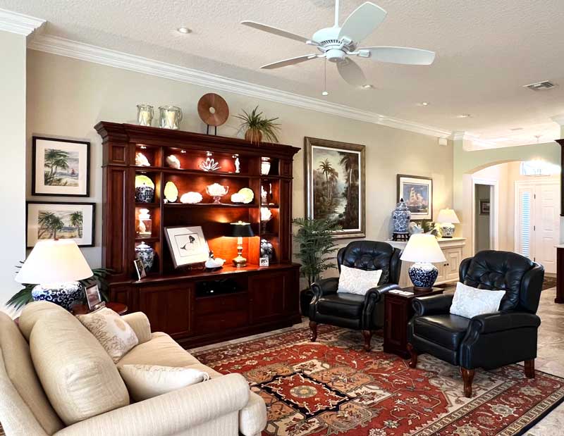 Entertain and show off your curated collection. Bright and welcoming area, entertain and show off your curated collection, Interior Design - by Ruth Dyer.