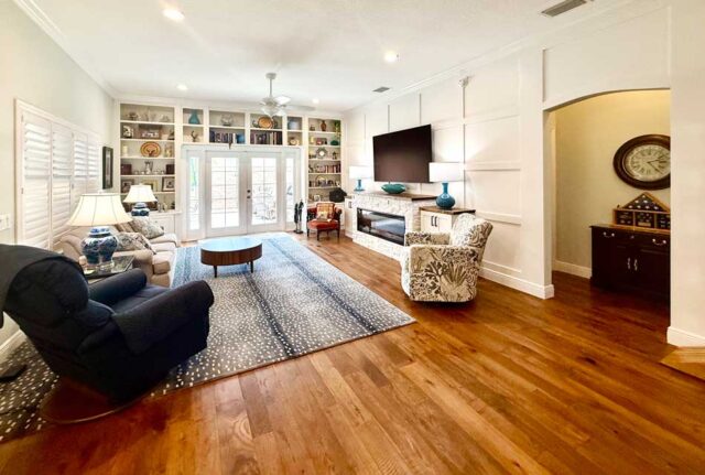 new wall, living room, Belmont Cabana Villa, Interior Design - by Ruth Dyer.