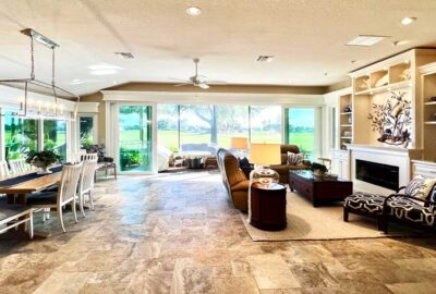 More Is More, Large, Bright, and Inviting. Large, Bright, and Inviting, living room and dining room, an Orchid model, Interior Design - by Ruth Dyer.