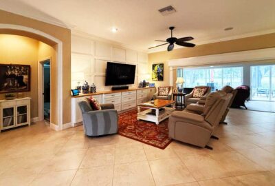 Warmth of Red, Interior Design - in the Villages of Florida.