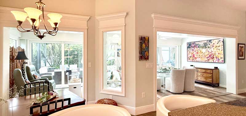 Highly functional and inviting ! lanai of an Iris model, Interior Design - in the Villages of Florida.